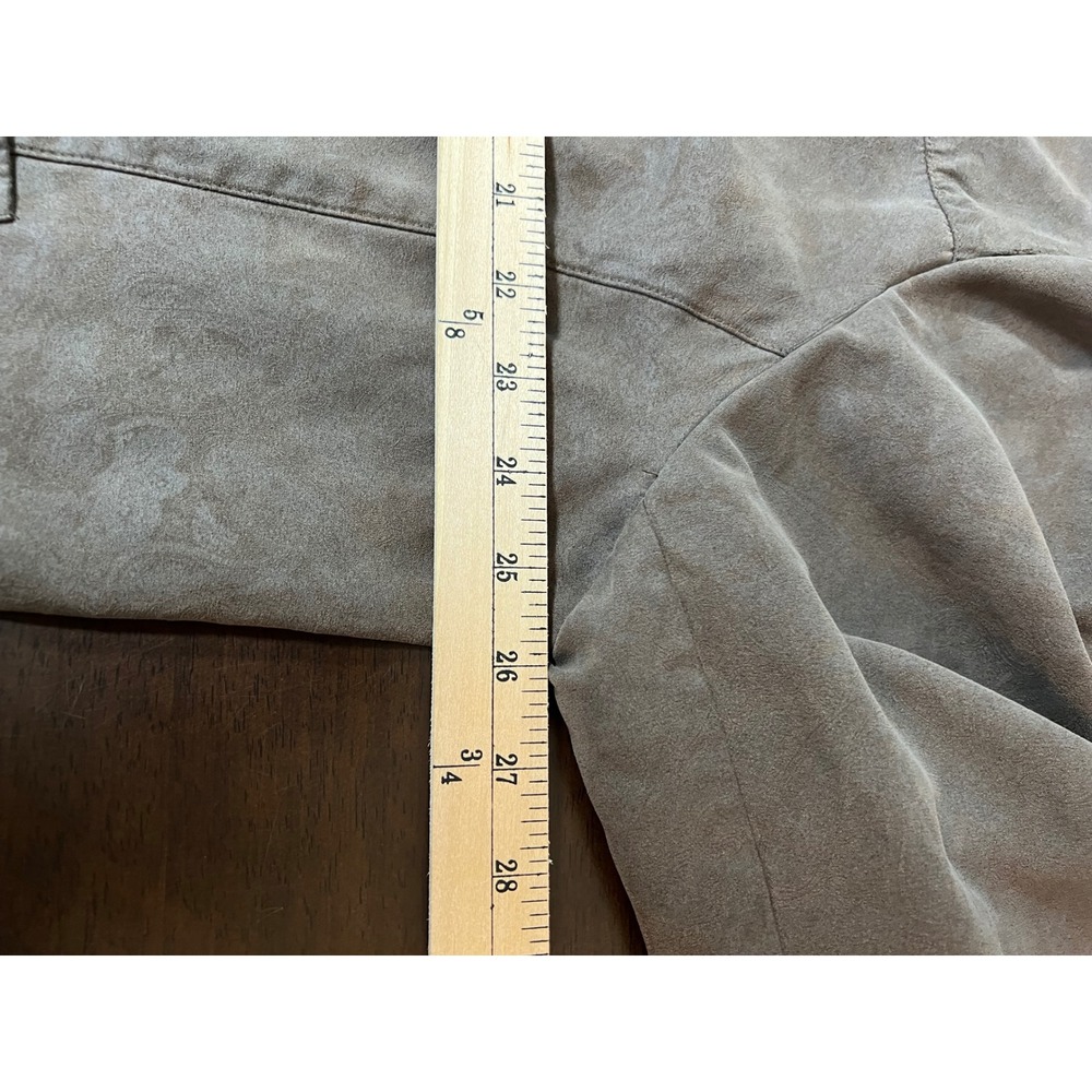 Jaclyn Smith Mens Faux Suede Jacket Brown Button Front Mandarin Collar 26W - Picture 4 of 6